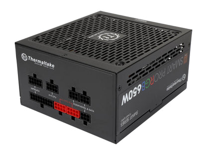 Thermaltake Smart Pro RGB 650W Smart Zero Fan SLI/CrossFire Ready Continuous Power ATX12V v2.4 / EPS v2.92 80 PLUS Bronze Certified Full Modular Power Supply PS-SPR-0650FPCBUS-R