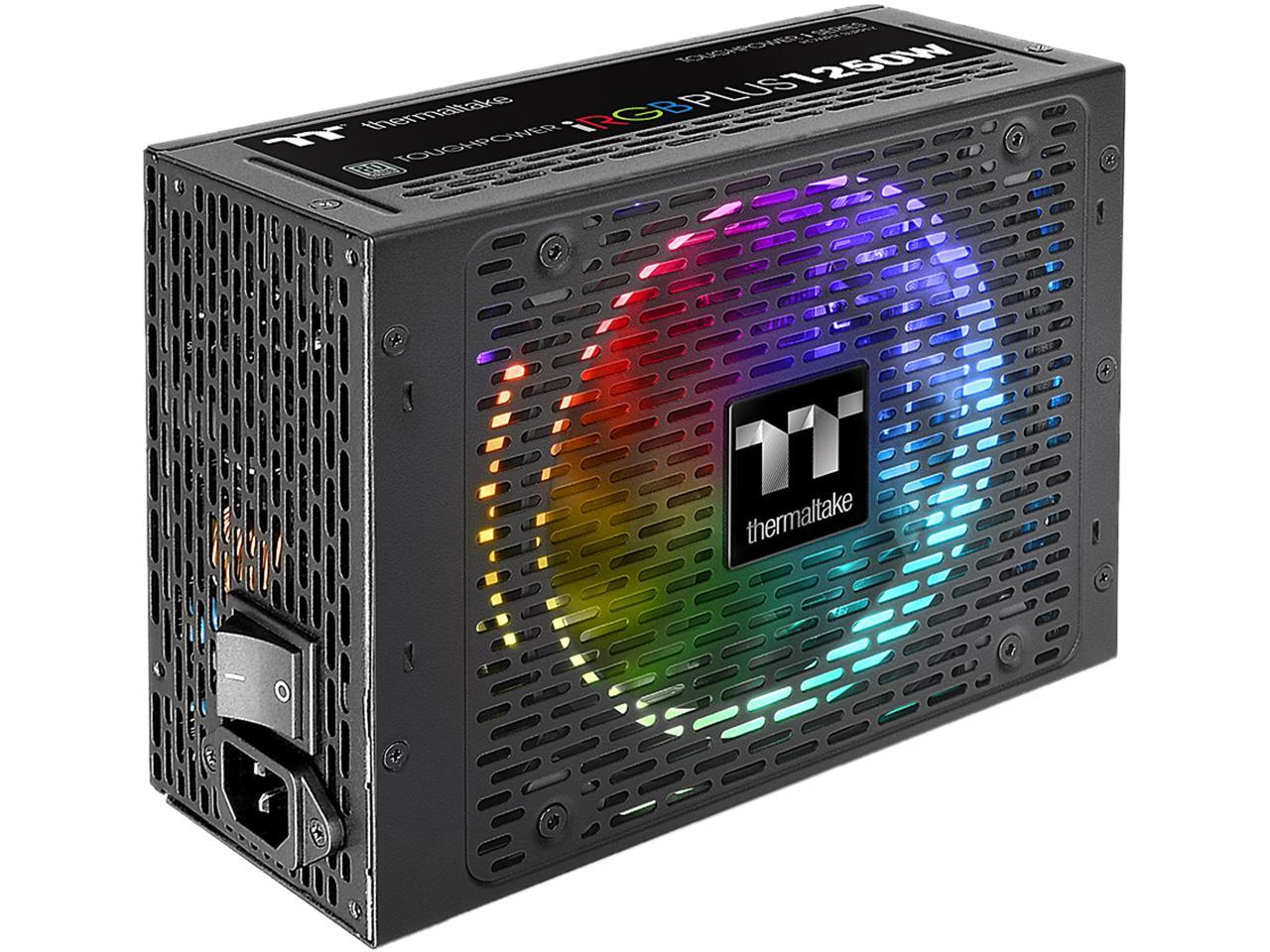 Thermaltake Toughpower iRGB Plus 1250W Digital SLI/CrossFire Ready Continuous Power ATX12V v2.31 / SSI EPS v2.92 80 PLUS TITANIUM Certified 10 Year Warranty Full Modular Active PFC Power Supply Haswell Ready PS-TPI-1250DPCTUS-T