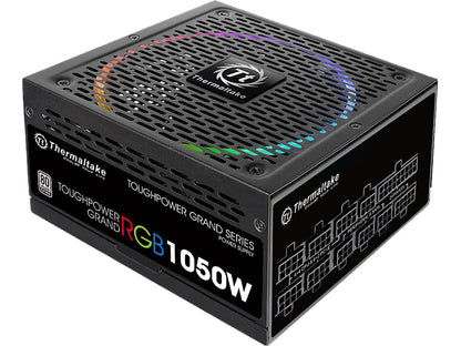 Thermaltake Toughpower Grand RGB 1050W SLI/CrossFire Ready Continuous Power RGB LED Smart Zero Fan ATX12V v2.4 / EPS v2.92 80 PLUS PLATINUM Certified 10 Year Warranty Full Modular Power Supply PS-TPG-1050F1FAPU-1