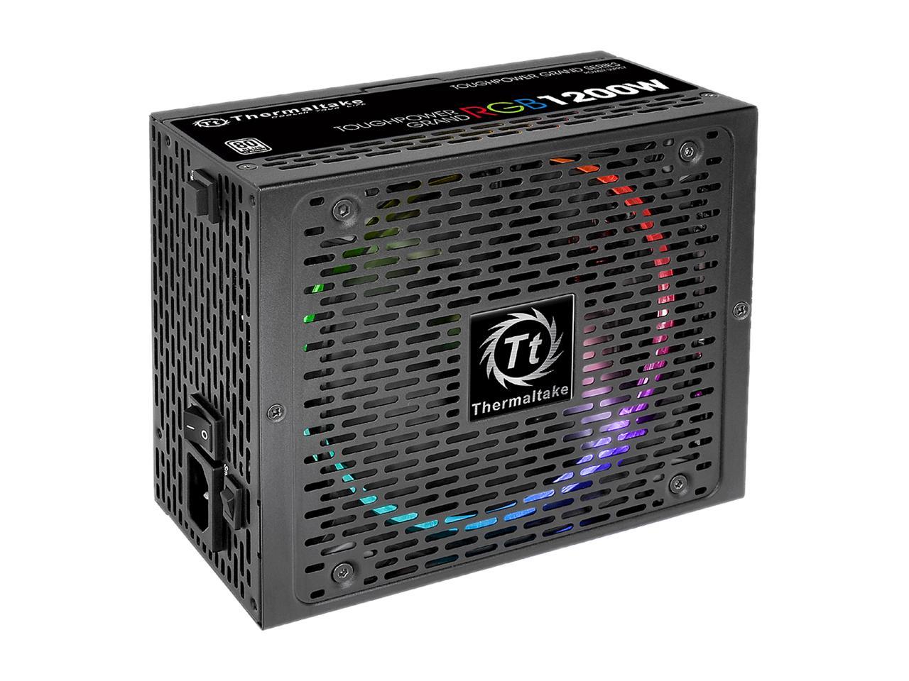 Thermaltake Toughpower Grand RGB 1200W SLI/CrossFire Ready Continuous Power RGB LED Smart Zero Fan ATX12V v2.4 / EPS v2.92 80 PLUS PLATINUM Certified 10 Year Warranty Full Modular Power Supply PS-TPG-1200F1FAPU-1