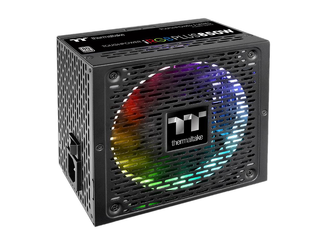 Thermaltake Toughpower iRGB Plus 850W Digital SLI/CrossFire Ready Continuous Power Digital RGB LED Smart Zero Fan ATX12V v2.4 / SSI EPS v2.92 80 PLUS PLATINUM Certified 10 Year Warranty Full Modular Power Supply PS-TPI-0850F2FDPU-1
