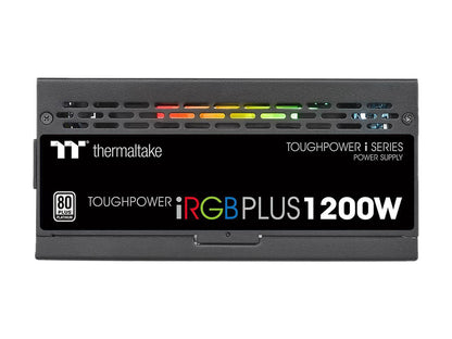 Thermaltake Toughpower iRGB Plus 1200W Digital SLI/CrossFire Ready Continuous Power Digital RGB LED Smart Zero Fan ATX12V v2.4 / SSI EPS v2.92 80 PLUS PLATINUM Certified 10 Year Warranty Full Modular Power Supply PS-TPI-1200F2FDPU-1