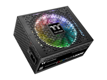 Thermaltake Toughpower iRGB Plus 1200W Digital SLI/CrossFire Ready Continuous Power Digital RGB LED Smart Zero Fan ATX12V v2.4 / SSI EPS v2.92 80 PLUS PLATINUM Certified 10 Year Warranty Full Modular Power Supply PS-TPI-1200F2FDPU-1