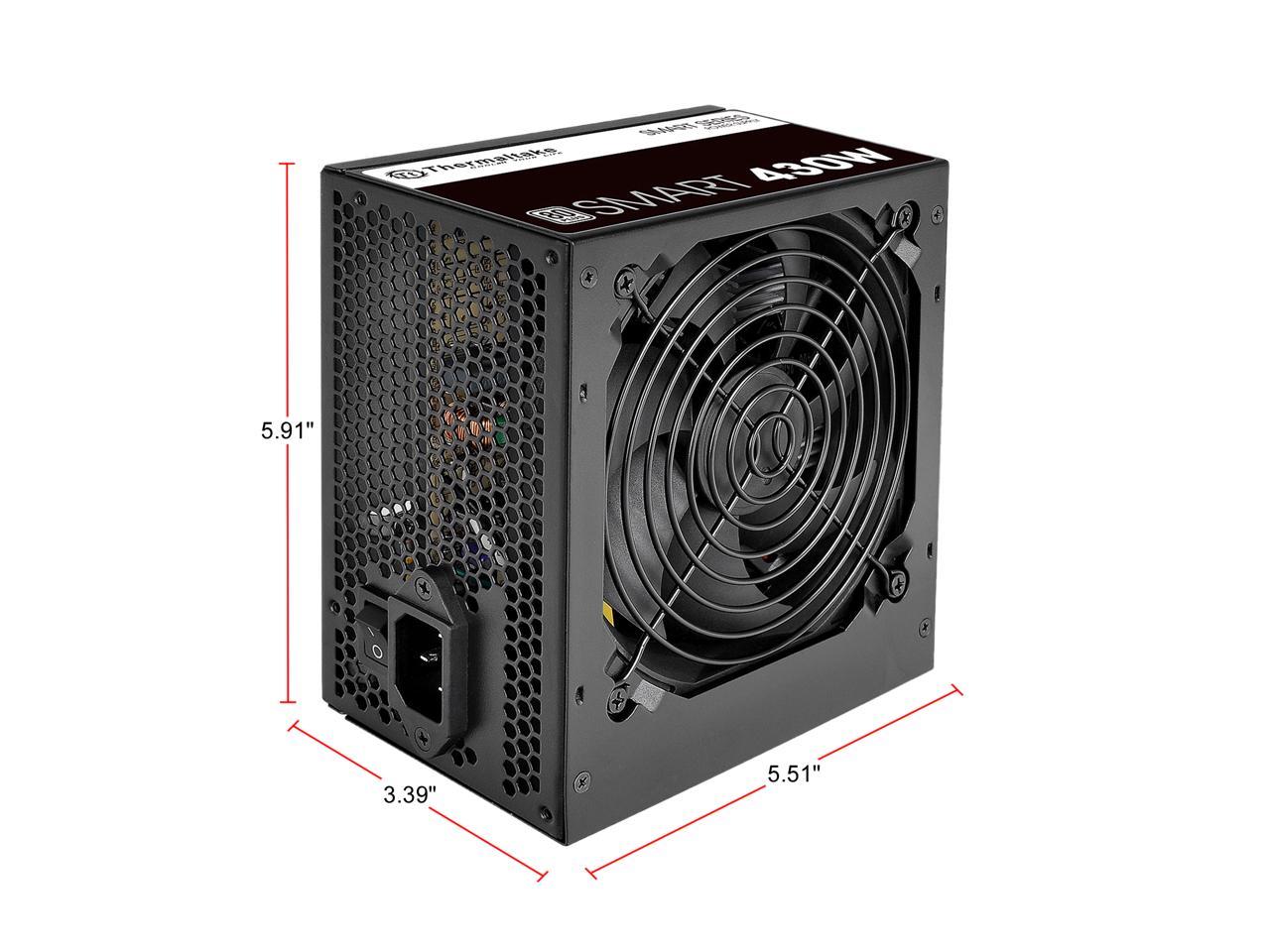 Thermaltake Smart Series 430W Continuous Power ATX 12V V2.3 80 PLUS Certified 5 Year Warranty Active PFC Power Supply Haswell Ready PS-SPD-0430NPCWUS-W