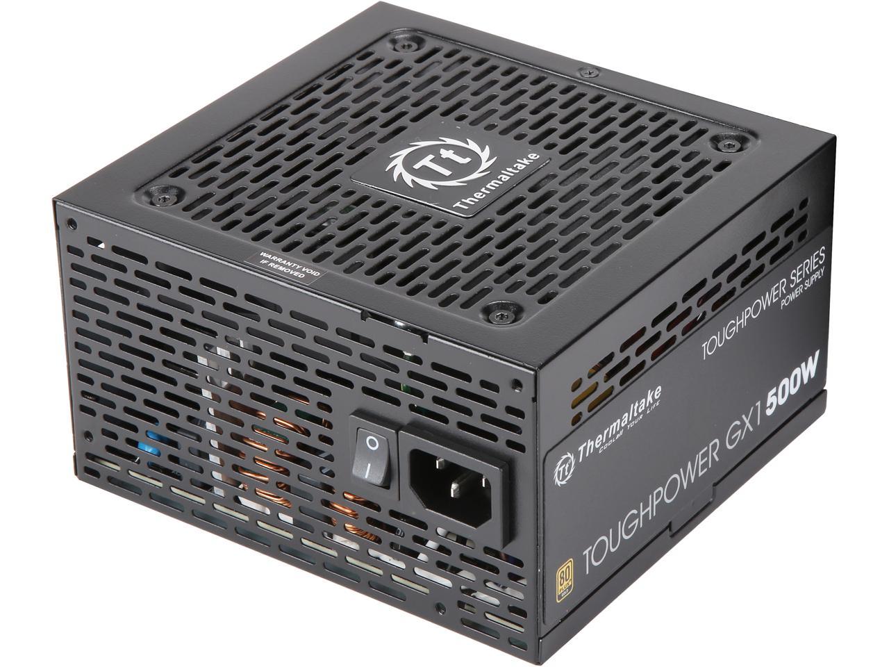 Thermaltake Toughpower GX1 PS-TPD-0500NNFAGU-1 500W ATX 12V v2.4 and EPS v2.92 80 PLUS GOLD Certified Non-Modular Active PFC Power Supply