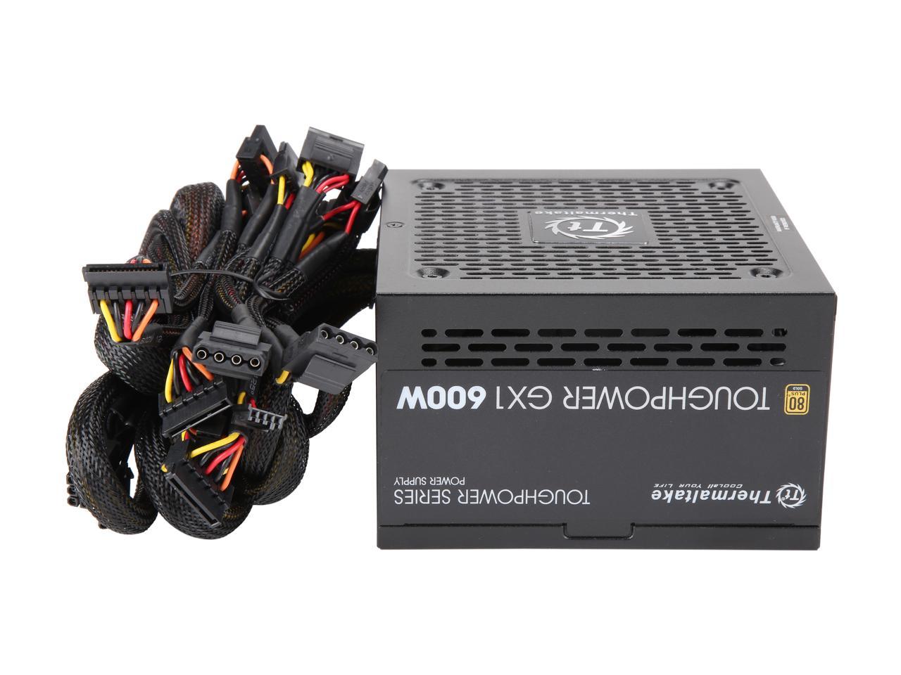 Thermaltake Toughpower GX1 600W PS-TPD-0600NNFAGU-1 ATX 12V v2.4 and EPS v2.92 80 PLUS GOLD Certified Active PFC Power Supply