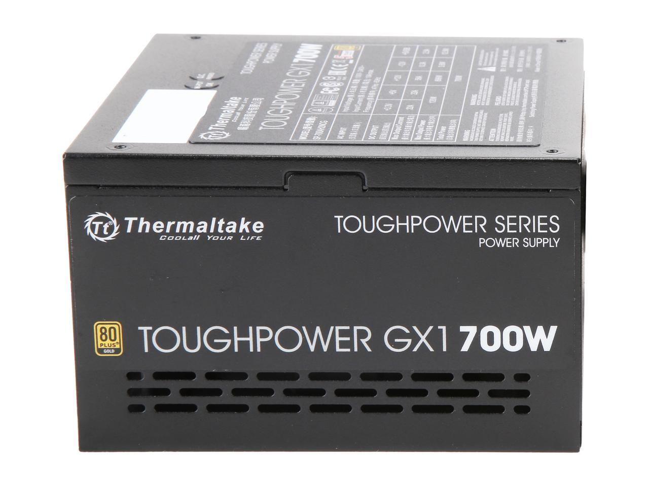 Thermaltake Toughpower GX1 PS-TPD-0700NNFAGU-1 700W ATX 12V v2.4 and EPS v2.92 80 PLUS GOLD Certified Non-Modular Active PFC Power Supply