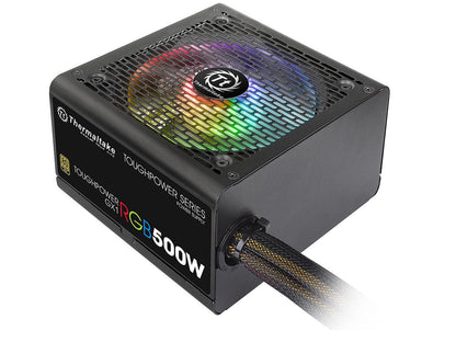 Thermaltake Toughpower GX1 RGB 500W ATX 12V v2.4 and EPS v2.92 80 PLUS GOLD Certified Active PFC Power Supply PS-TPD-0500NHFAGU-1