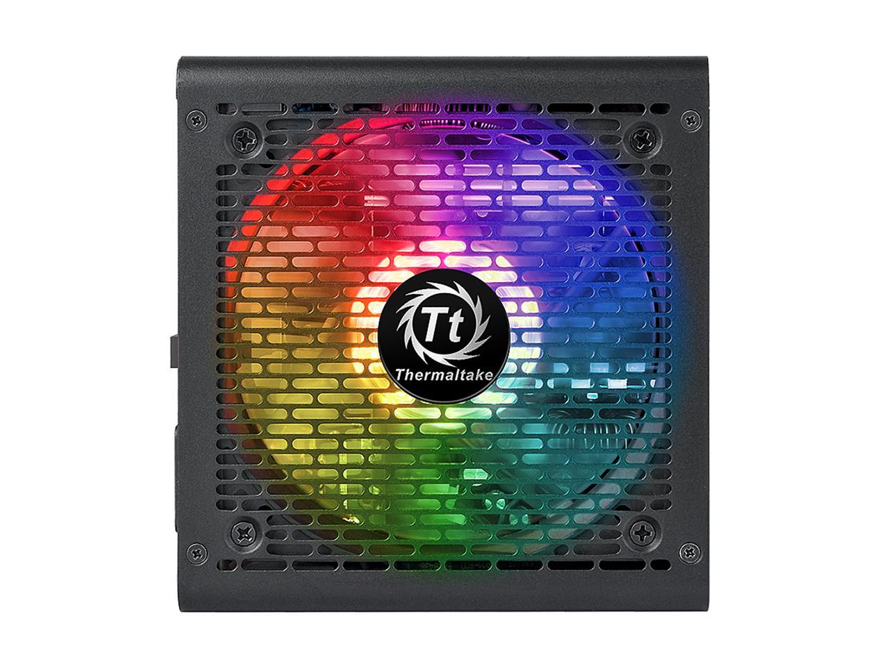 Thermaltake Toughpower GX1 RGB 600W ATX 12V v2.4 and EPS v2.92 80 PLUS GOLD Certified Active PFC Power Supply PS-TPD-0600NHFAGU-1