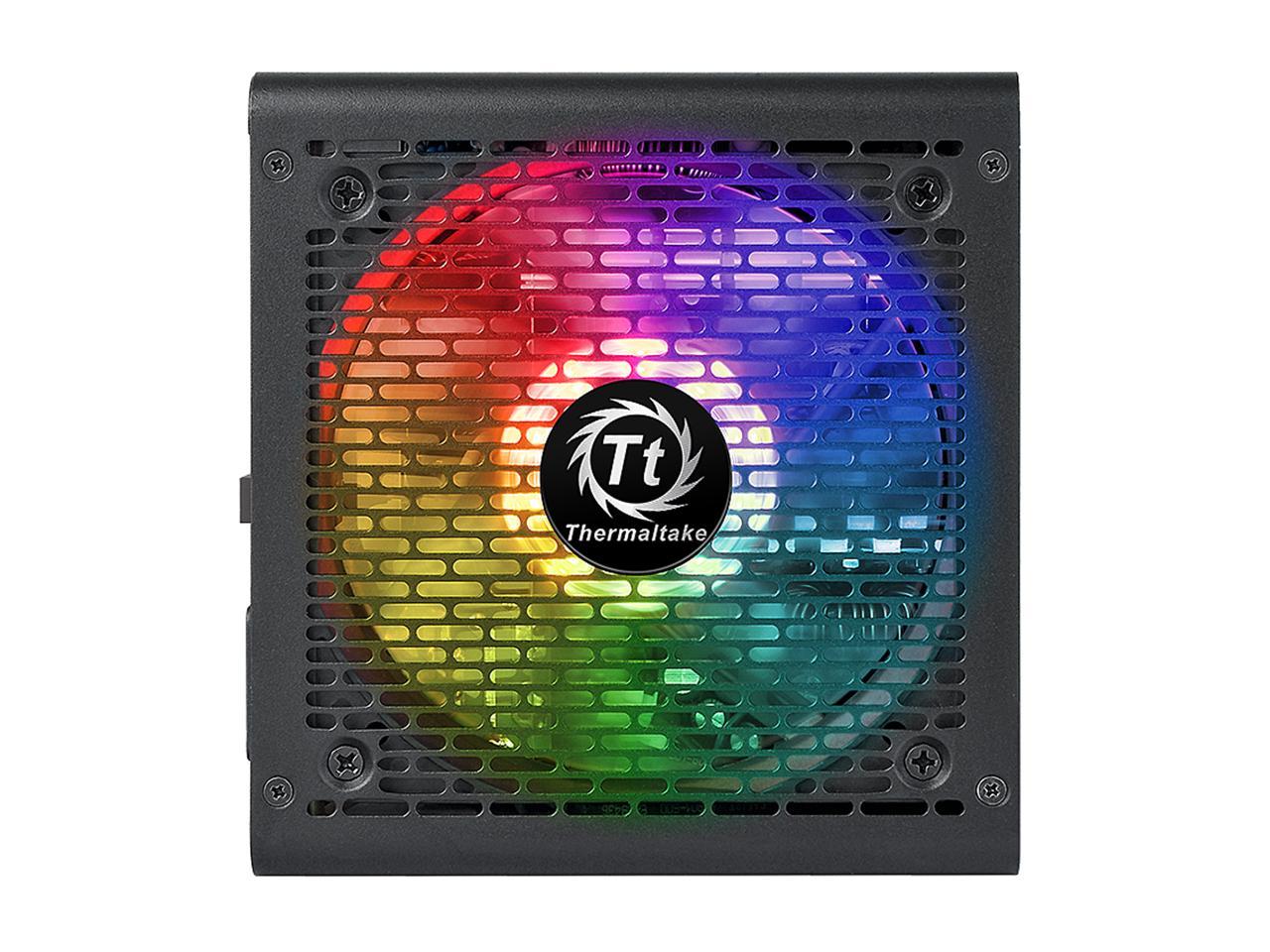 Thermaltake Toughpower GX1 RGB 700W ATX 12V v2.4 and EPS v2.92 80 PLUS GOLD Certified Non-Modular Active PFC Power Supply, PS-TPD-0700NHFAGU-1