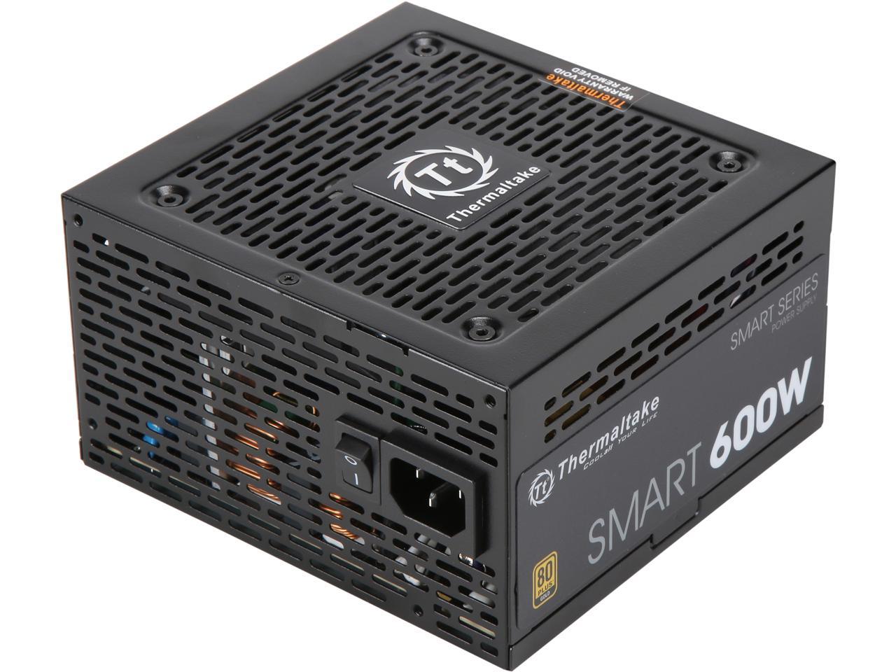 Thermaltake PS-TTP-0600NNFAGU-1 600W ATX12V 80 PLUS GOLD Certified Non-Modular Active PFC Power Supply 80+ Gold Non-Modular SI Only Bulk Pack - OEM