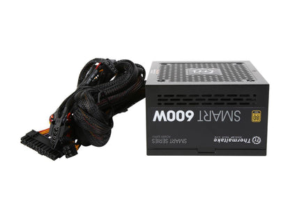 Thermaltake PS-TTP-0600NNFAGU-1 600W ATX12V 80 PLUS GOLD Certified Non-Modular Active PFC Power Supply 80+ Gold Non-Modular SI Only Bulk Pack - OEM