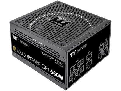 Thermaltake Toughpower GF1 650W 80+ Gold SLI/Crossfire Ready Ultra Quiet 140mm Hydraulic Bearing Smart Zero Fan Full Modular Power Supply 10 Year Warranty - PS-TPD-0650FNFAGU-1