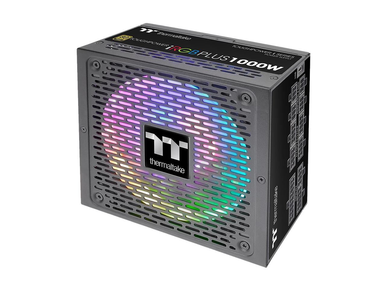 Thermaltake Toughpower iRGB PLUS 1000W 80+ Gold SLI/ CrossFire Ready RGB LED ATX12V v2.4/ EPS v2.92 10 Year Warranty Fully Modular Digital Power Supply PS-TPI-1000F3FDGU-1