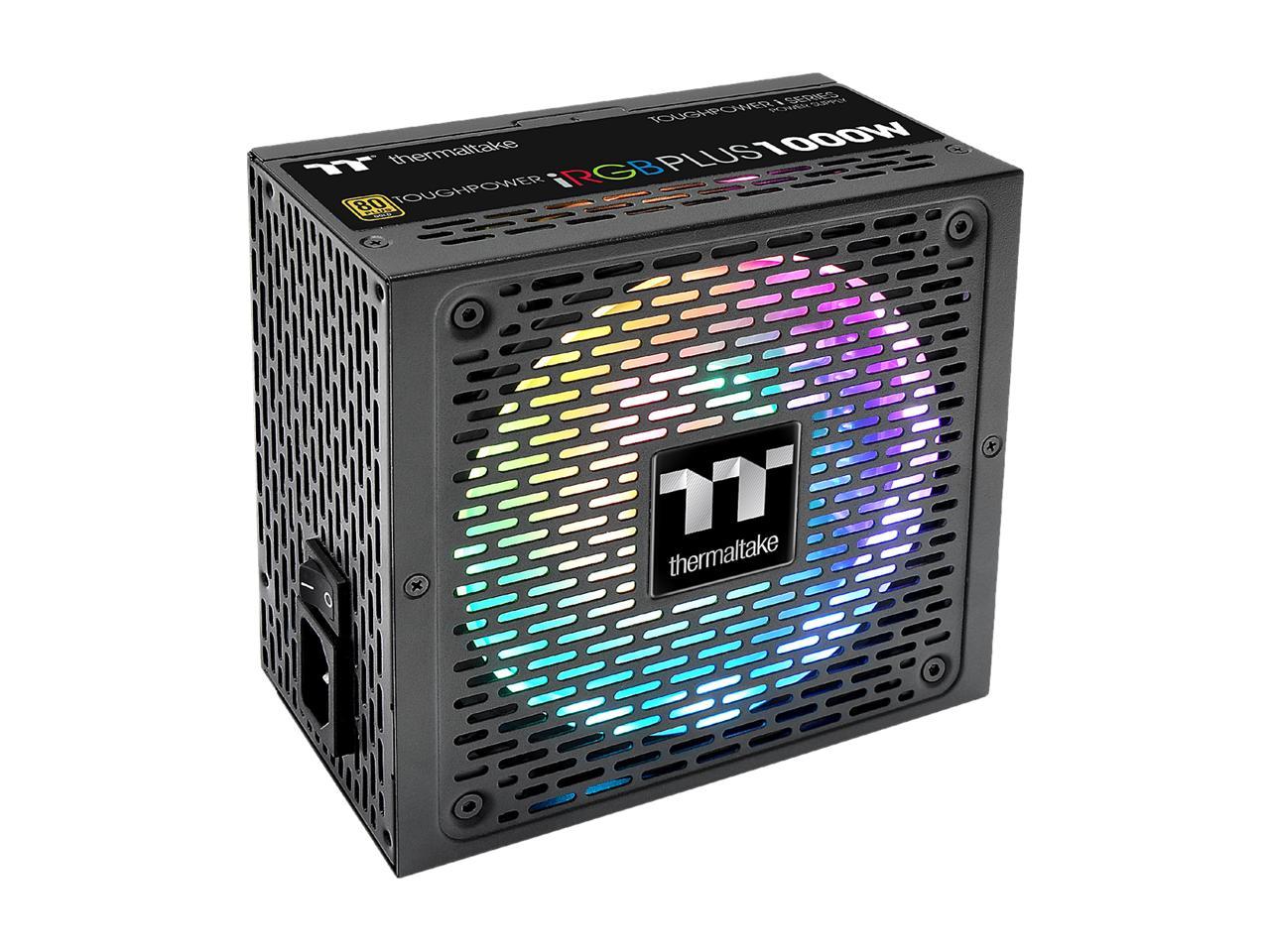 Thermaltake Toughpower iRGB PLUS 1000W 80+ Gold SLI/ CrossFire Ready RGB LED ATX12V v2.4/ EPS v2.92 10 Year Warranty Fully Modular Digital Power Supply PS-TPI-1000F3FDGU-1