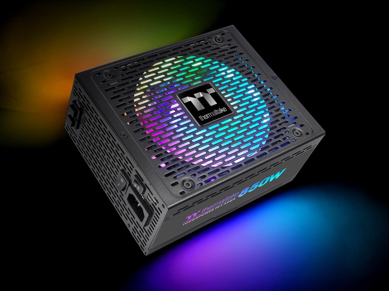 Thermaltake Toughpower PF1 ARGB 850W 80+ Platinum 16.8 Million Colors 18 Addressable LEDs 5V Motherboard Sync/Analog Controlled SLI Full Modular Power Supply PS-TPD-0850F3FAPU-1