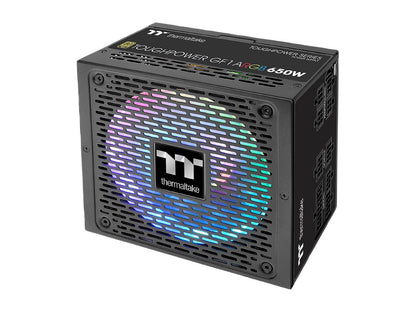 Thermaltake Toughpower GF1 ARGB 650W 80+ Gold 16.8 Million Colors 18 Addressable LEDs 5V Motherboard Sync/Analog Controlled SLI Full Modular Power Supply PS-TPD-0650F3FAGU-1