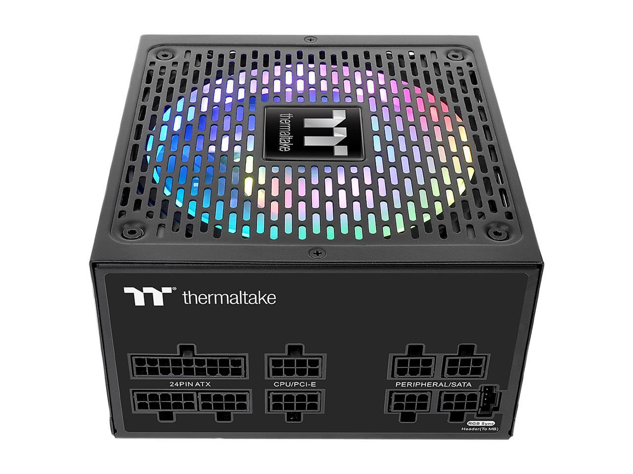 Thermaltake Toughpower GF1 ARGB 650W 80+ Gold 16.8 Million Colors 18 Addressable LEDs 5V Motherboard Sync/Analog Controlled SLI Full Modular Power Supply PS-TPD-0650F3FAGU-1