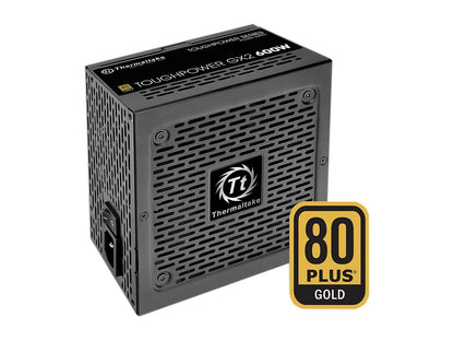 Thermaltake Toughpower GX2 80+ Gold 600W SLI/Crossfire Ready Continuous Power ATX 12V V2.4/EPS V2.92 Non Modular Power Supply 5 Year Warranty PS-TPD-0600NNFAGU-2