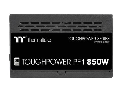 Thermaltake Toughpower PF1 850W 80+ Platinum Single Side SMD Compact Design Ultra Quiet 120mm Hydraulic Bearing Smart Zero Fan Full Modular Power Supply 10 Year Warranty, PS-TPD-0850FNFAPU-1