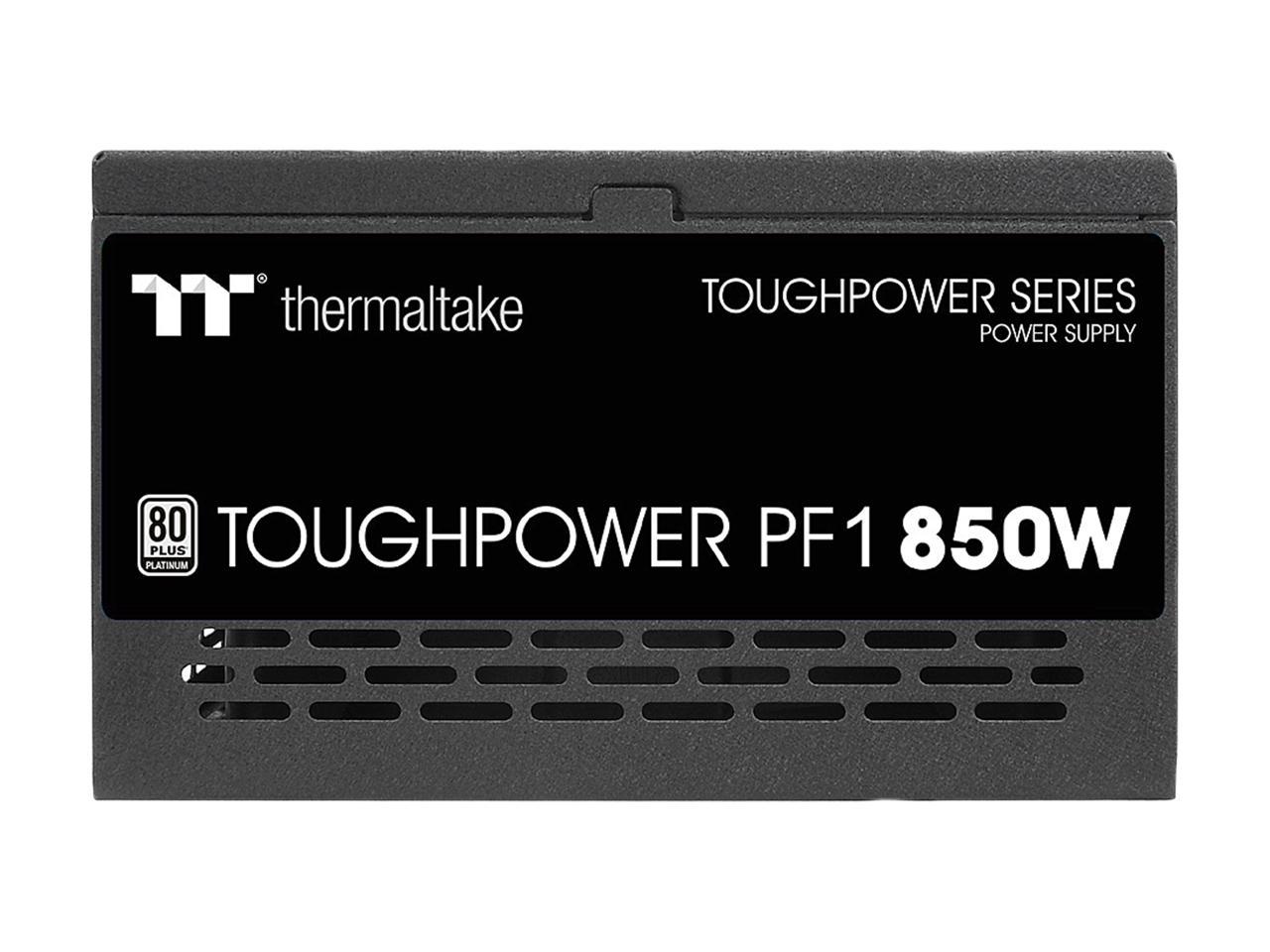 Thermaltake Toughpower PF1 850W 80+ Platinum Single Side SMD Compact Design Ultra Quiet 120mm Hydraulic Bearing Smart Zero Fan Full Modular Power Supply 10 Year Warranty, PS-TPD-0850FNFAPU-1