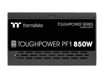 Thermaltake Toughpower PF1 850W 80+ Platinum Single Side SMD Compact Design Ultra Quiet 120mm Hydraulic Bearing Smart Zero Fan Full Modular Power Supply 10 Year Warranty, PS-TPD-0850FNFAPU-1