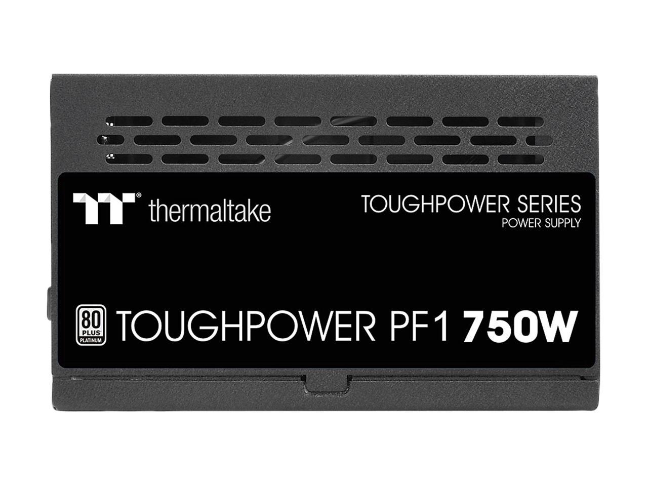 Thermaltake Toughpower PF1 750W 80+ Platinum Single Side SMD Compact Design Ultra Quiet 120mm Hydraulic Bearing Smart Zero Fan Full Modular Power Supply 10 Year Warranty PS-TPD-0750FNFAPU-1