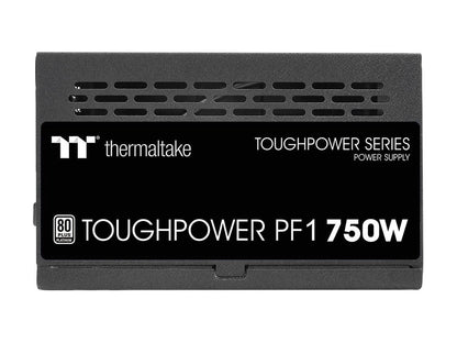 Thermaltake Toughpower PF1 750W 80+ Platinum Single Side SMD Compact Design Ultra Quiet 120mm Hydraulic Bearing Smart Zero Fan Full Modular Power Supply 10 Year Warranty PS-TPD-0750FNFAPU-1