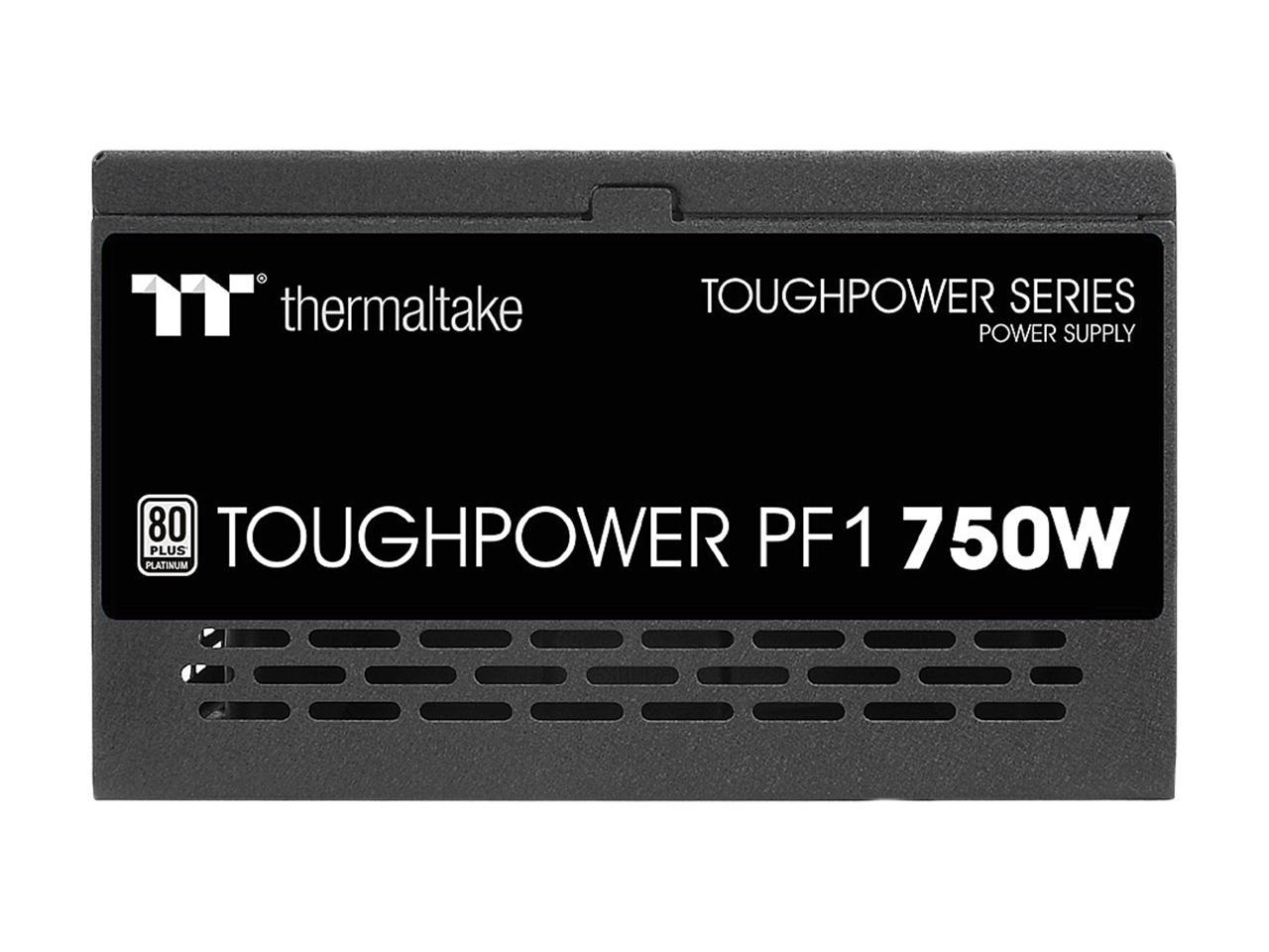 Thermaltake Toughpower PF1 750W 80+ Platinum Single Side SMD Compact Design Ultra Quiet 120mm Hydraulic Bearing Smart Zero Fan Full Modular Power Supply 10 Year Warranty PS-TPD-0750FNFAPU-1