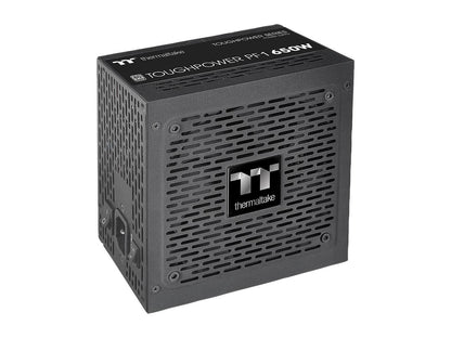 Thermaltake Toughpower PF1 650W 80+ Platinum Single Side SMD Compact Design Ultra Quiet 120mm Hydraulic Bearing Smart Zero Fan Full Modular Power Supply 10 Year Warranty, PS-TPD-0650FNFAPU-1