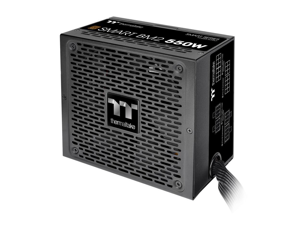 Thermaltake Smart BM2 550W 80+ Bronze Intel Skylake’s C6/C7 States & ErP Ready 140mm Quiet Fan Japanese Capacitor Semi Modular Power Supply 5 Year Warranty, PS-SPD-0550MNFABU-1