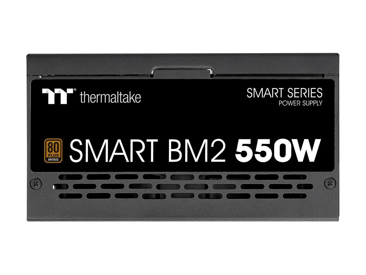 Thermaltake Smart BM2 550W 80+ Bronze Intel Skylake’s C6/C7 States & ErP Ready 140mm Quiet Fan Japanese Capacitor Semi Modular Power Supply 5 Year Warranty, PS-SPD-0550MNFABU-1