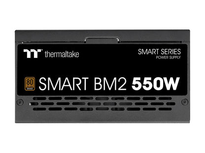 Thermaltake Smart BM2 550W 80+ Bronze Intel Skylake’s C6/C7 States & ErP Ready 140mm Quiet Fan Japanese Capacitor Semi Modular Power Supply 5 Year Warranty, PS-SPD-0550MNFABU-1