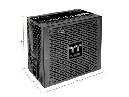 Thermaltake Smart BM2 550W 80+ Bronze Intel Skylake’s C6/C7 States & ErP Ready 140mm Quiet Fan Japanese Capacitor Semi Modular Power Supply 5 Year Warranty, PS-SPD-0550MNFABU-1
