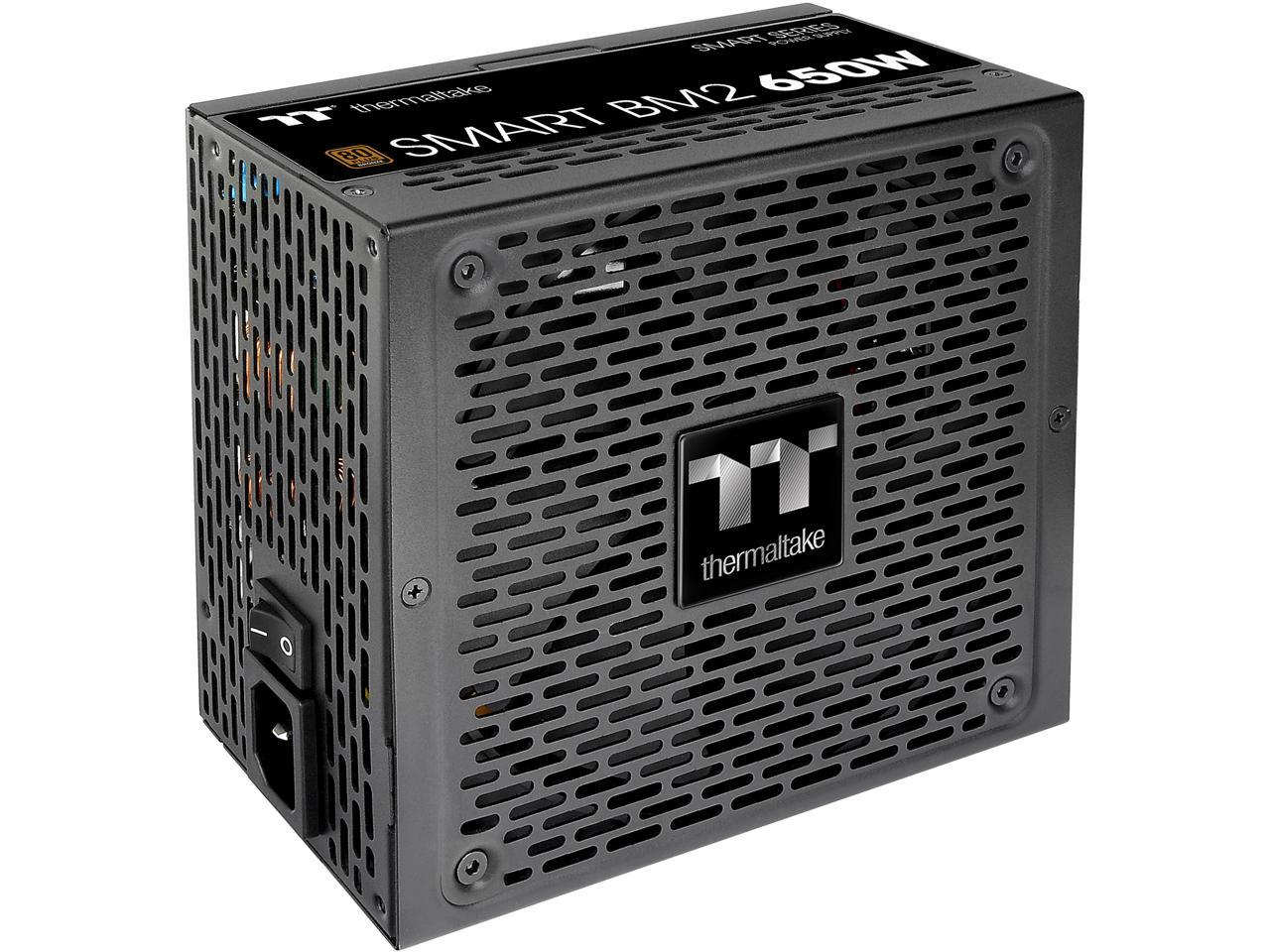 Thermaltake Smart BM2 650W 80+ Bronze Intel Skylake’s C6/C7 States & ErP Ready 140mm Quiet Fan Japanese Capacitor Semi Modular Power Supply 5 Year Warranty, PS-SPD-0650MNFABU-1