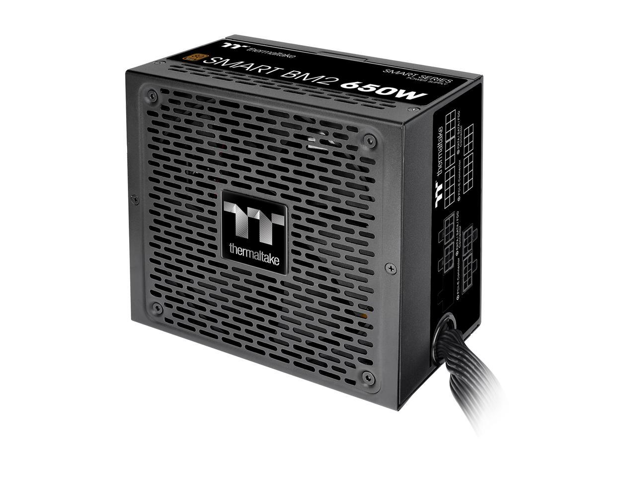 Thermaltake Smart BM2 650W 80+ Bronze Intel Skylake’s C6/C7 States & ErP Ready 140mm Quiet Fan Japanese Capacitor Semi Modular Power Supply 5 Year Warranty, PS-SPD-0650MNFABU-1