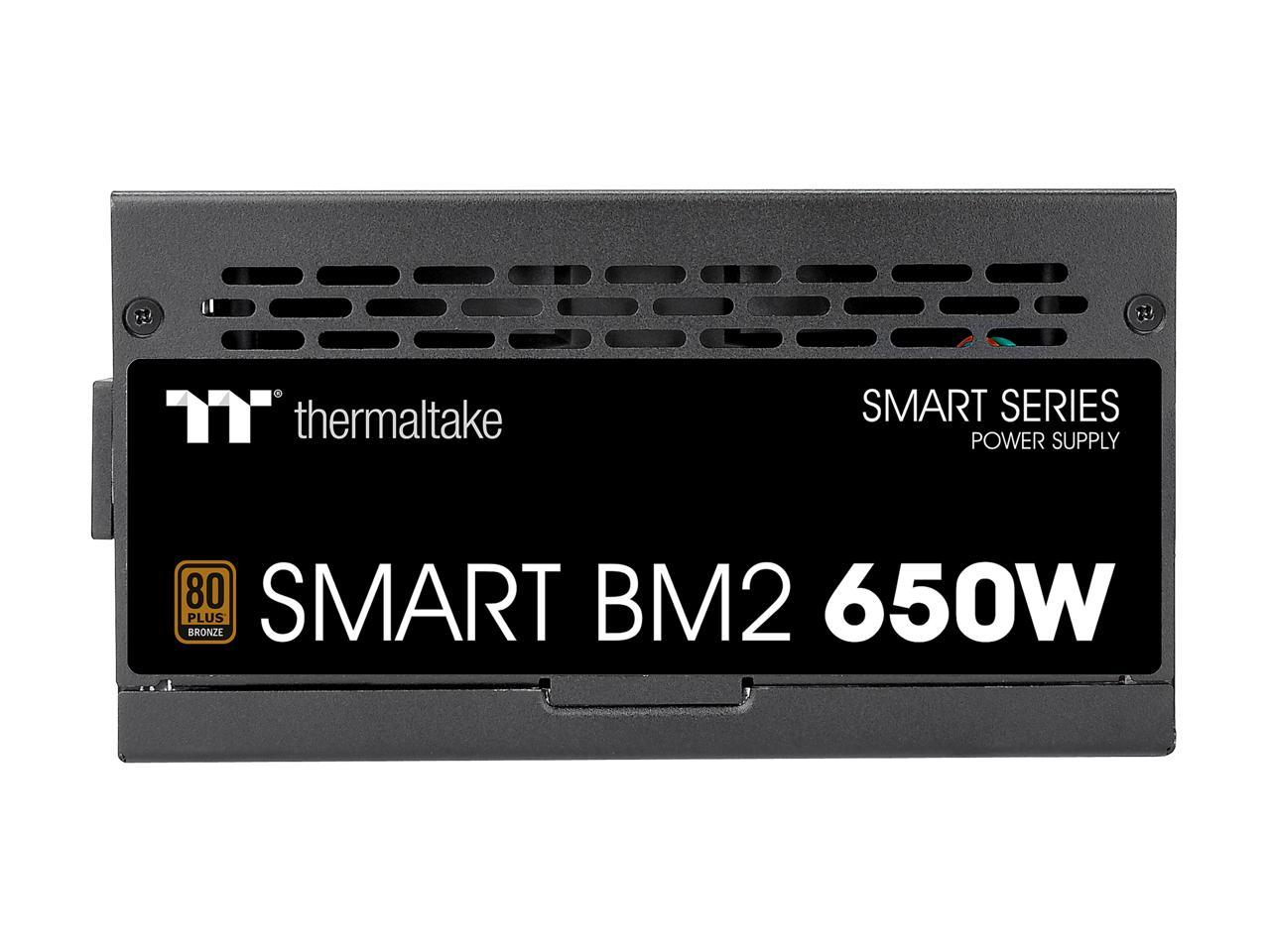 Thermaltake Smart BM2 650W 80+ Bronze Intel Skylake’s C6/C7 States & ErP Ready 140mm Quiet Fan Japanese Capacitor Semi Modular Power Supply 5 Year Warranty, PS-SPD-0650MNFABU-1