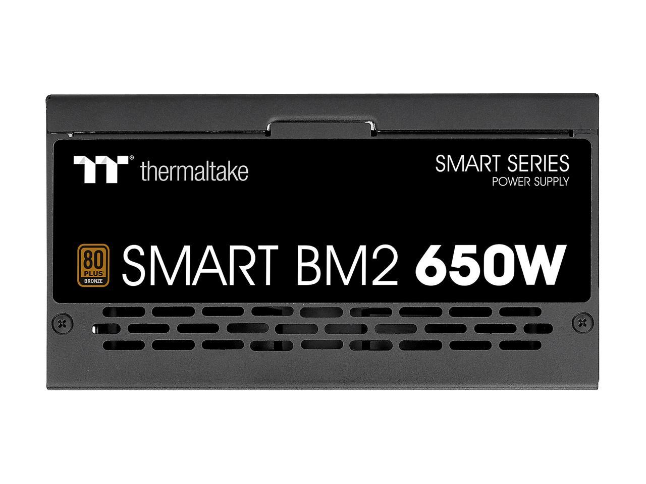 Thermaltake Smart BM2 650W 80+ Bronze Intel Skylake’s C6/C7 States & ErP Ready 140mm Quiet Fan Japanese Capacitor Semi Modular Power Supply 5 Year Warranty, PS-SPD-0650MNFABU-1