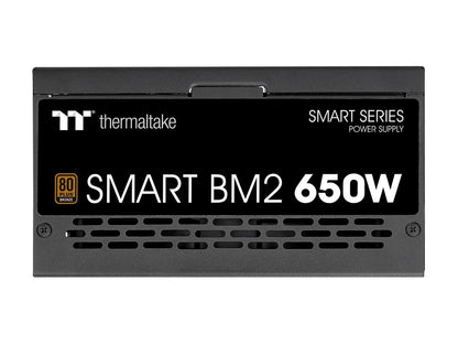 Thermaltake Smart BM2 650W 80+ Bronze Intel Skylake’s C6/C7 States & ErP Ready 140mm Quiet Fan Japanese Capacitor Semi Modular Power Supply 5 Year Warranty, PS-SPD-0650MNFABU-1