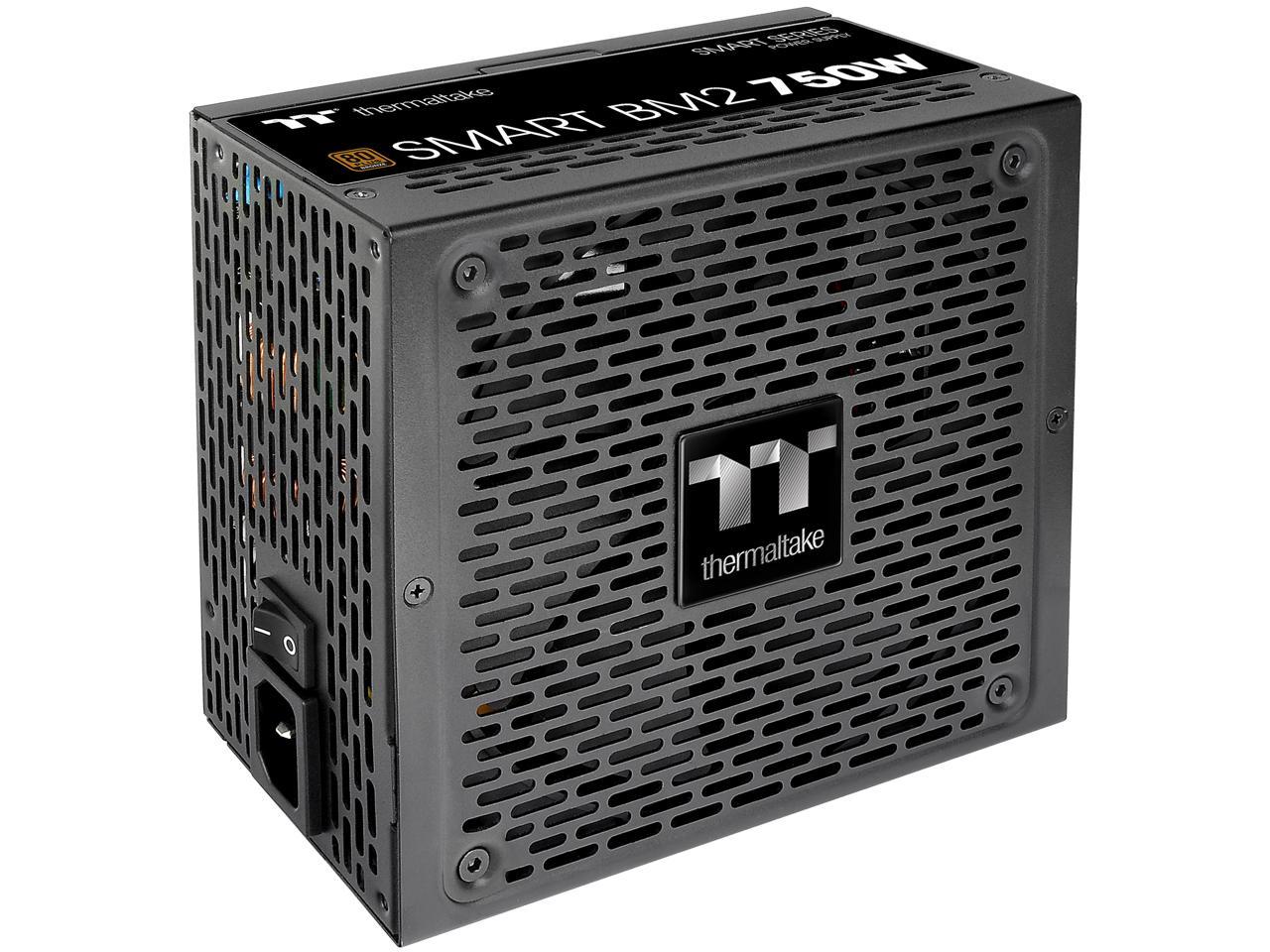 Thermaltake Smart BM2 750W 80+ Bronze Intel Skylake’s C6/C7 States & ErP Ready 140mm Quiet Fan Japanese Capacitor Semi Modular Power Supply 5 Year Warranty, PS-SPD-0750MNFABU-1