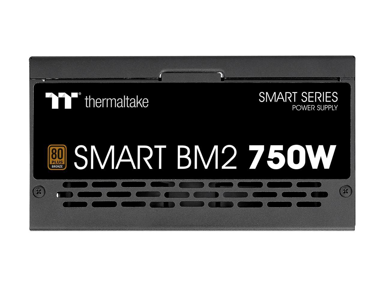 Thermaltake Smart BM2 750W 80+ Bronze Intel Skylake’s C6/C7 States & ErP Ready 140mm Quiet Fan Japanese Capacitor Semi Modular Power Supply 5 Year Warranty, PS-SPD-0750MNFABU-1