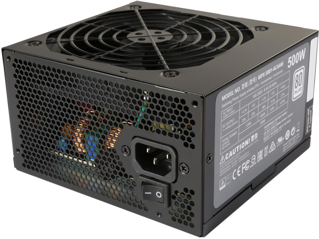 Masterwatt Lite 500W with 80 Plus Certified Power Supply with Full Protections by Cooler Master