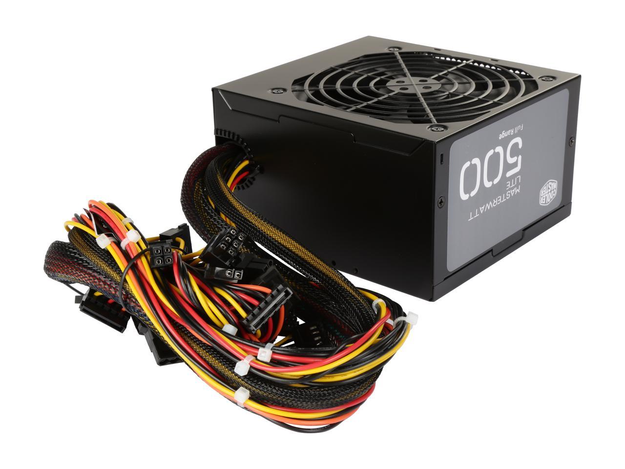 Masterwatt Lite 500W with 80 Plus Certified Power Supply with Full Protections by Cooler Master