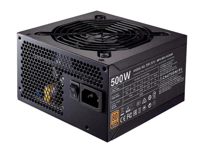 Cooler Master MWE 500 Watt Silencio Fan, Modular 80 PLUS Bronze Power Supply