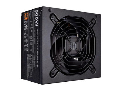 Cooler Master MWE 500 Watt Silencio Fan, Modular 80 PLUS Bronze Power Supply