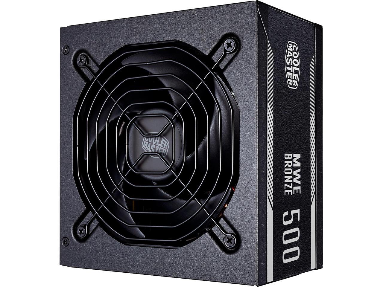 Cooler Master MWE 500 Watt Silencio Fan, Modular 80 PLUS Bronze Power Supply