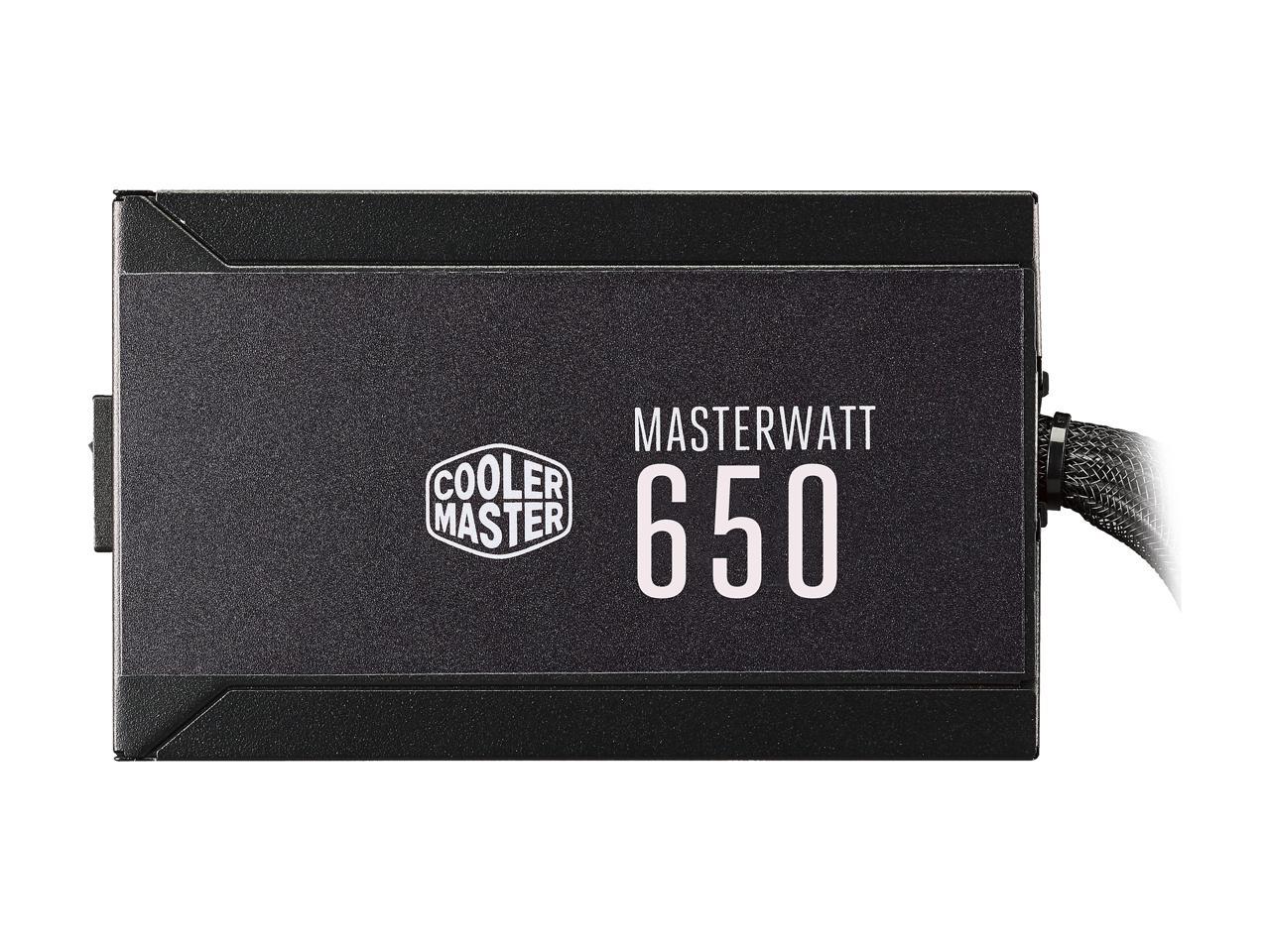 Cooler Master Master Watt 650W Semi-Fanless Silencio Fan, Semi-Modular 80 PLUS Bronze Power Supply