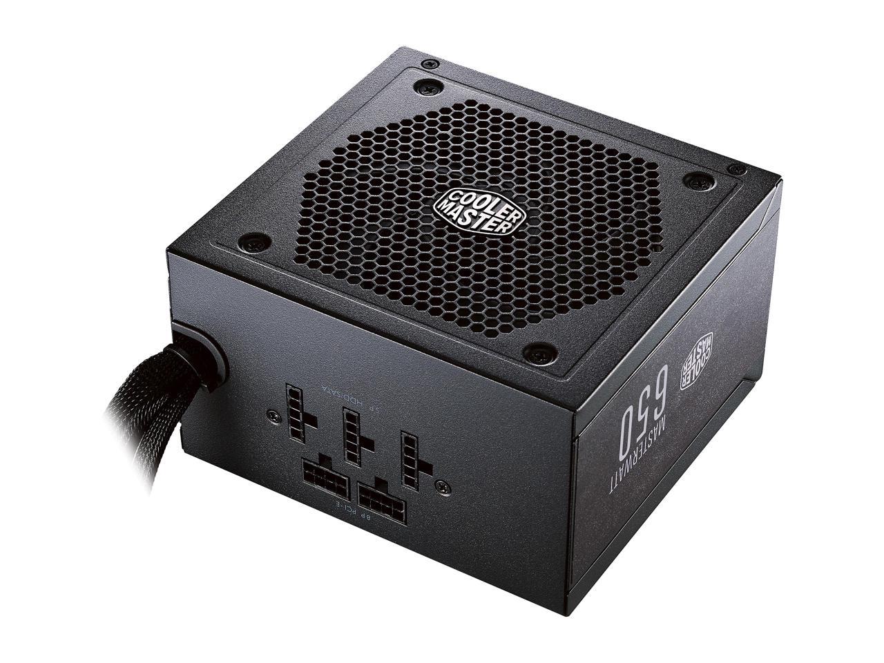 Cooler Master Master Watt 650W Semi-Fanless Silencio Fan, Semi-Modular 80 PLUS Bronze Power Supply