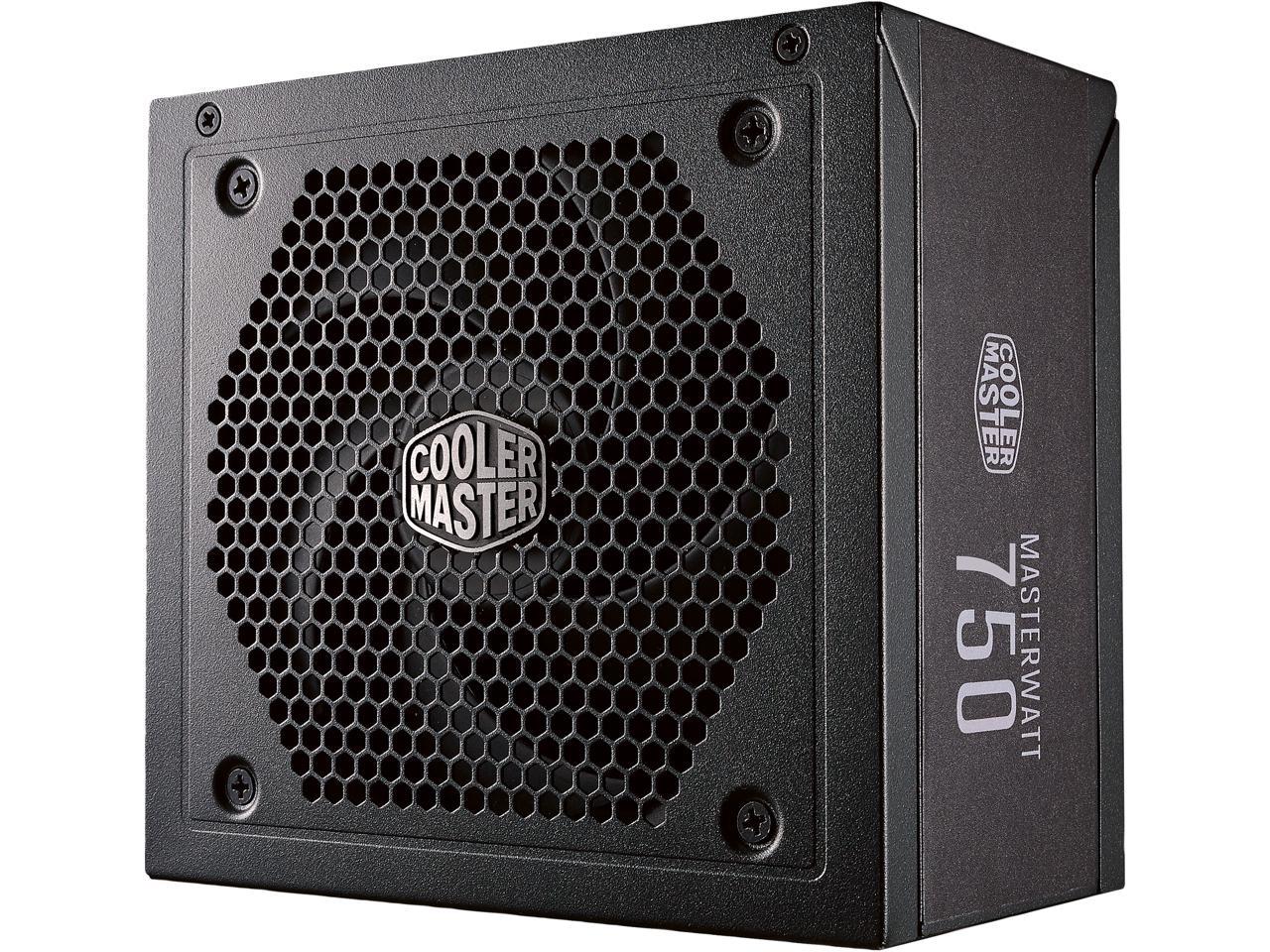 Cooler Master Master Watt 750 Watt Semi-Fanless Silencio Fan, Semi-Modular 80 PLUS Bronze Power Supply