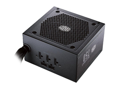 Cooler Master Master Watt 750 Watt Semi-Fanless Silencio Fan, Semi-Modular 80 PLUS Bronze Power Supply
